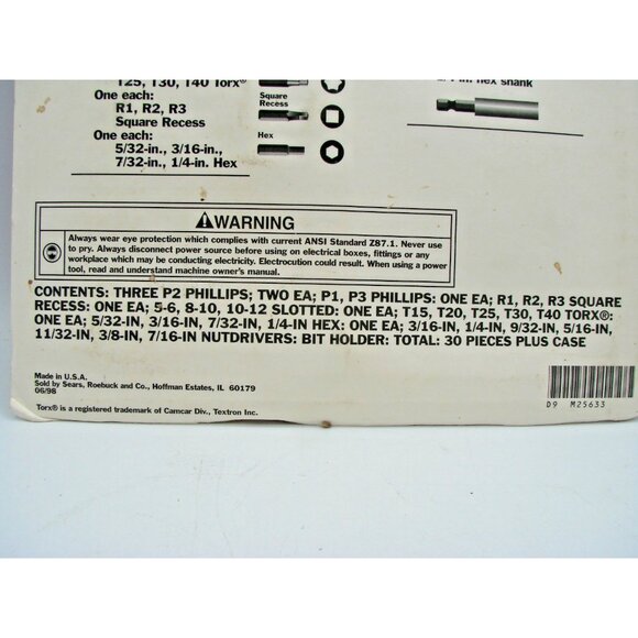 NEW Craftsman 30 Pc Screwdriver Bit Set w/ Storage Case Red 925633 NOS Seal Vtg - Picture 11 of 11